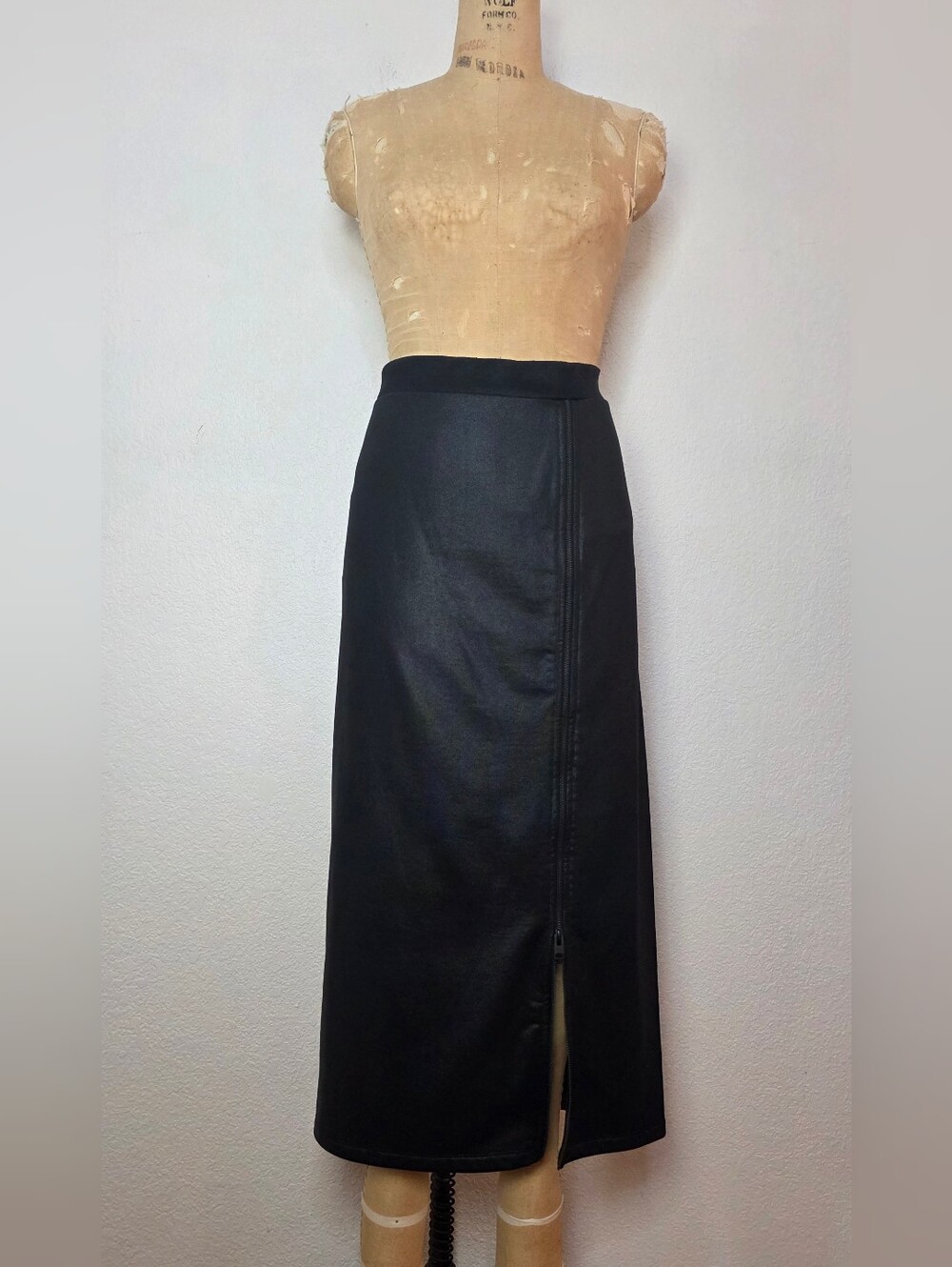ALLSAINTS Black Jamie Zipper Staple Pencil Skirt - Picture 7 of 11